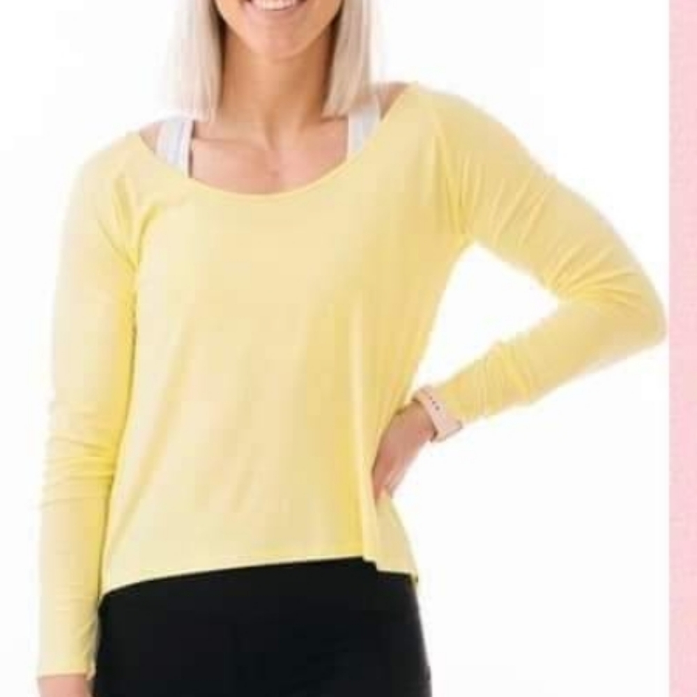 ZYIA Yellow Namaste Long Sleeve T
